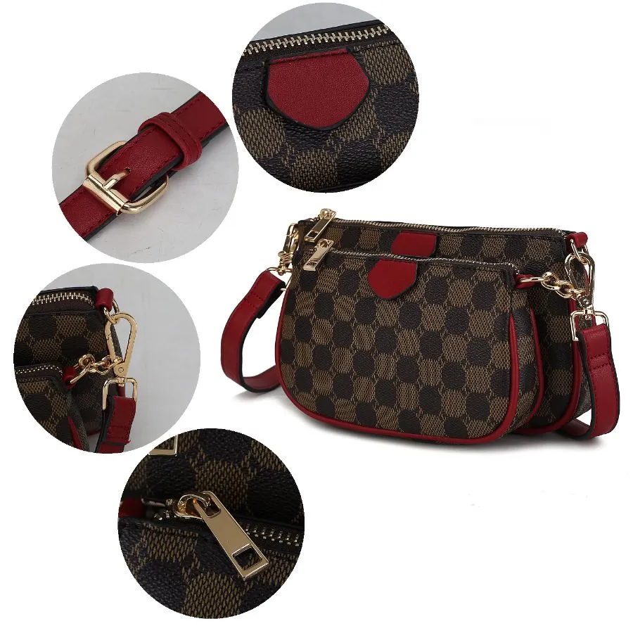 Evanna 3 pcs Crossbody Handbag 3 pieces set
