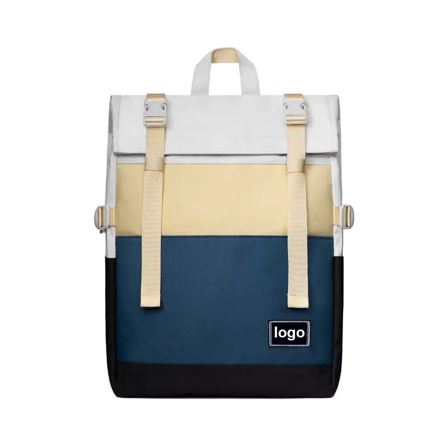 Expandable Roll Top Laptop College Slim Casual Backpack