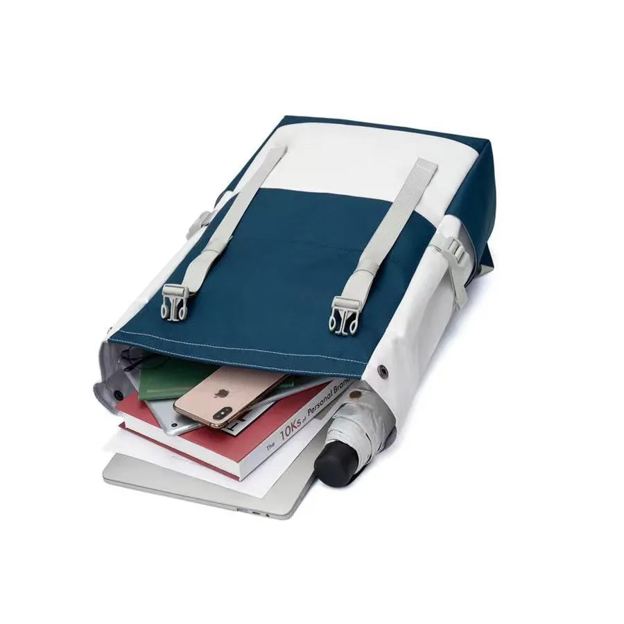 Expandable Roll Top Laptop College Slim Casual Backpack