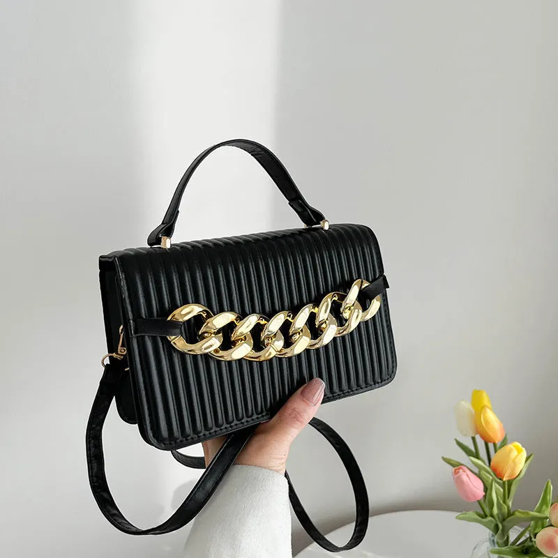 Fashion Handbag Chain Embellished Crossbody Bag
