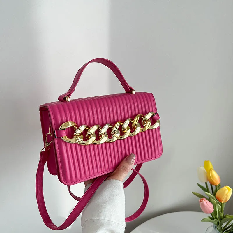 Fashion Handbag Chain Embellished Crossbody Bag