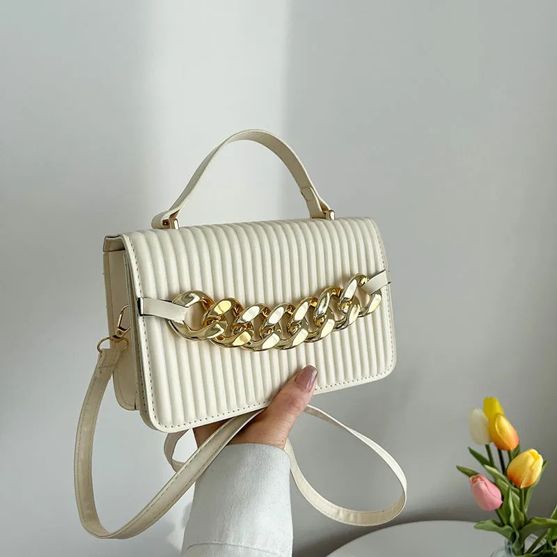 Fashion Handbag Chain Embellished Crossbody Bag