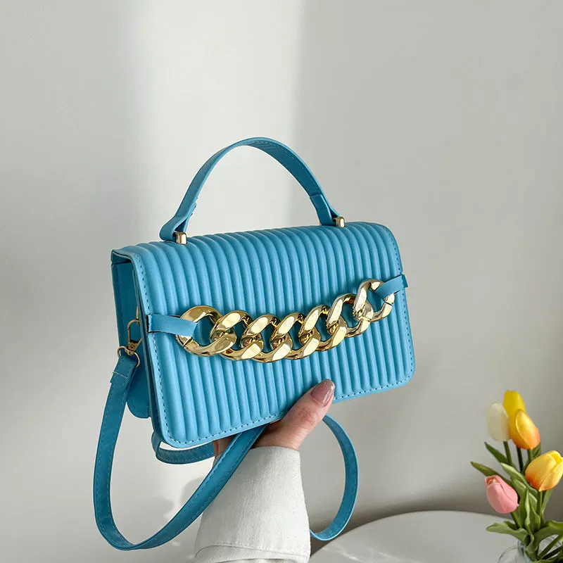Fashion Handbag Chain Embellished Crossbody Bag
