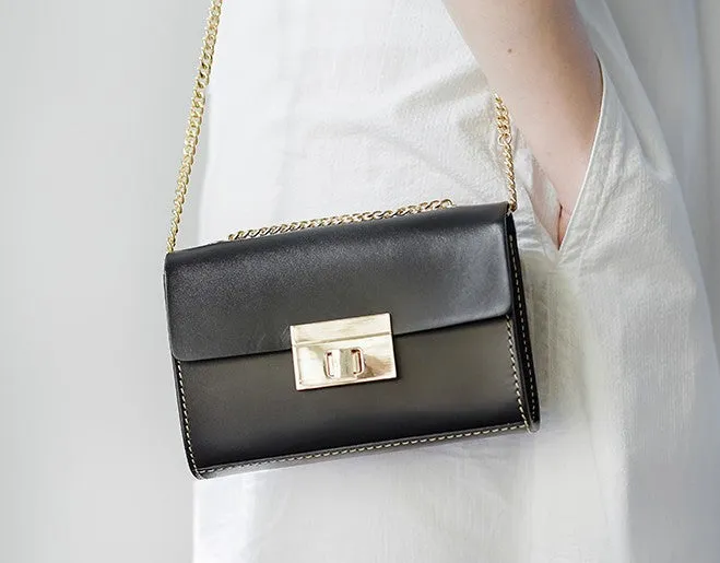 Fashion Leather Womens Cute Small Chain Shoulder Purse Chain Crossbody Bag for Women