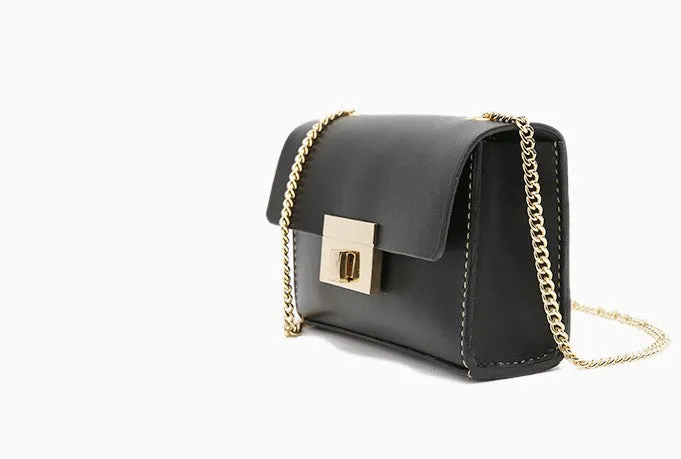 Fashion Leather Womens Cute Small Chain Shoulder Purse Chain Crossbody Bag for Women
