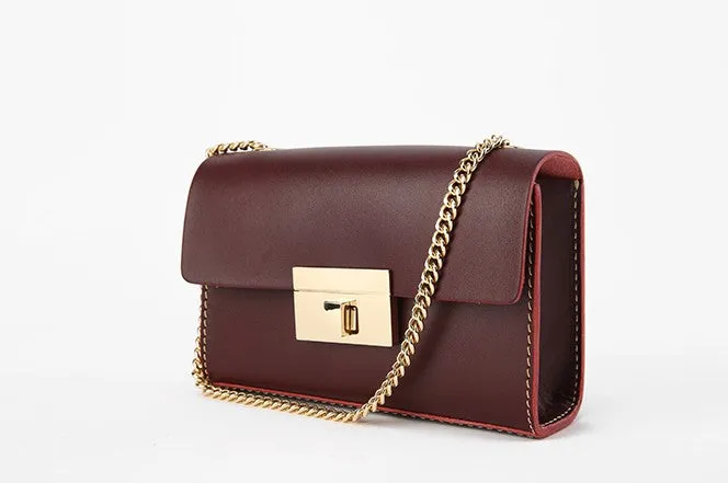 Fashion Leather Womens Cute Small Chain Shoulder Purse Chain Crossbody Bag for Women