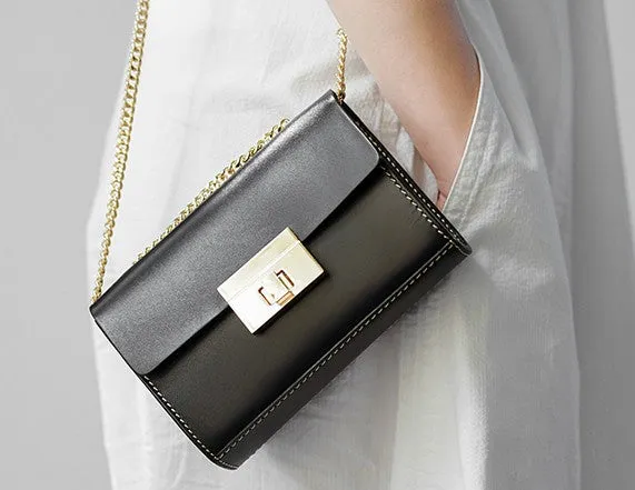 Fashion Leather Womens Cute Small Chain Shoulder Purse Chain Crossbody Bag for Women