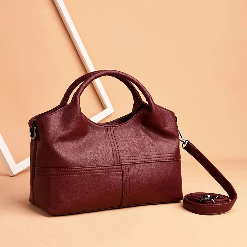 Fashion Soft PU Leather Large Capacity Shoulder Tote Bag