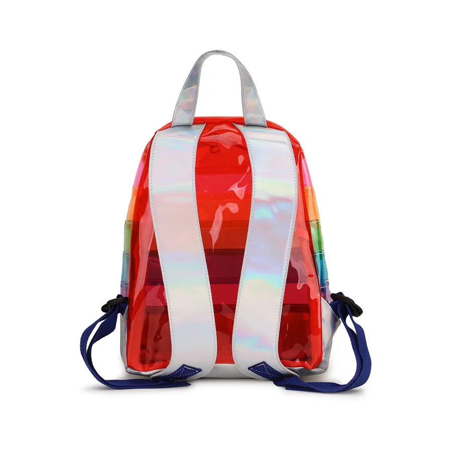 Fashion Waterproof Rainbow School Leisure PVC Backpack