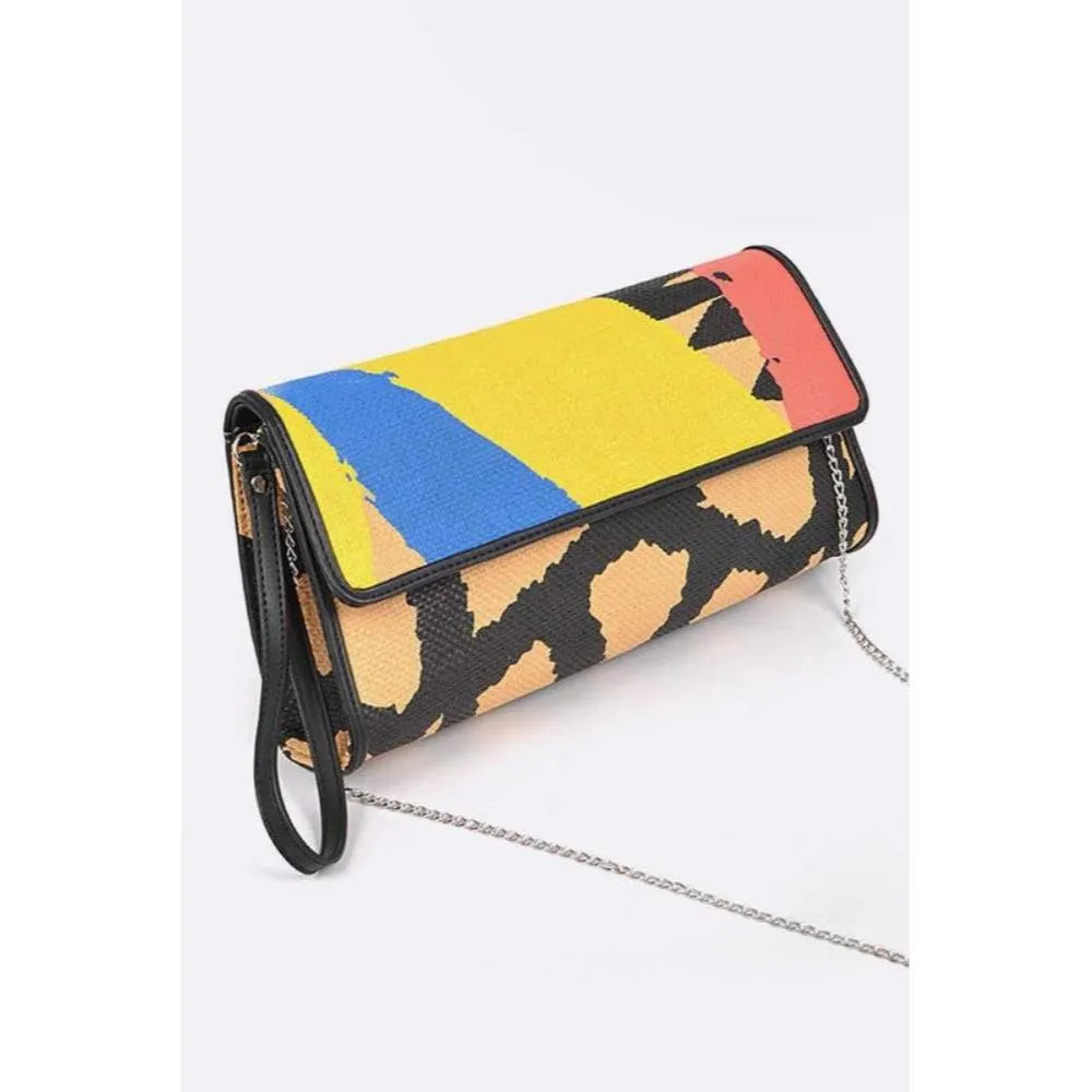 FASHNZFAB Artsy Printed Wristlet Clutch
