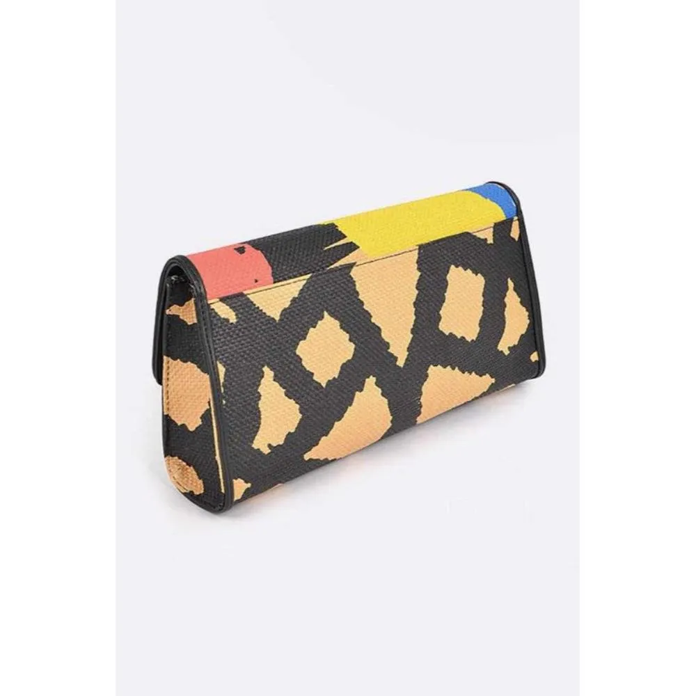 FASHNZFAB Artsy Printed Wristlet Clutch