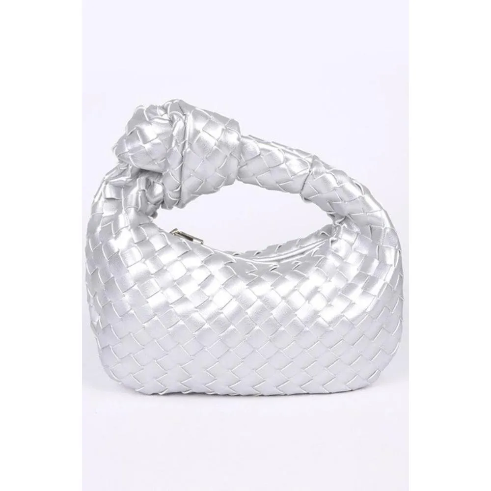 FASHNZFAB Braided Top Knot Clutch Bag