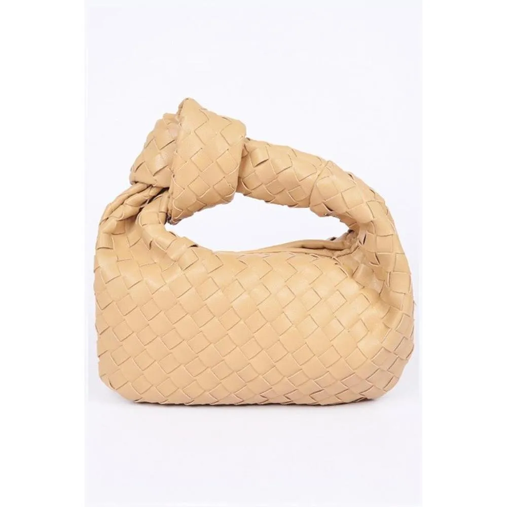 FASHNZFAB Braided Top Knot Clutch Bag