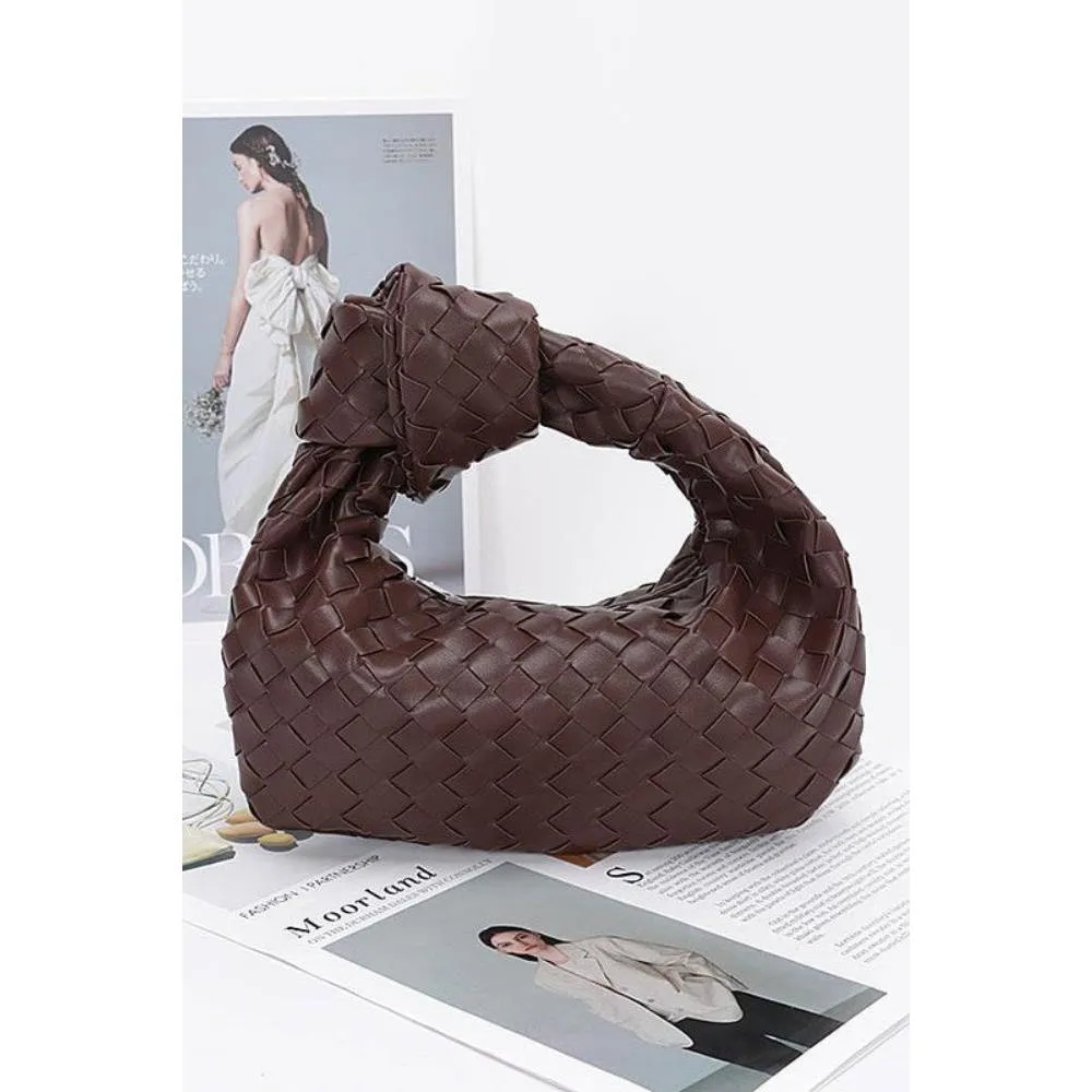 FASHNZFAB Braided Top Knot Clutch Bag