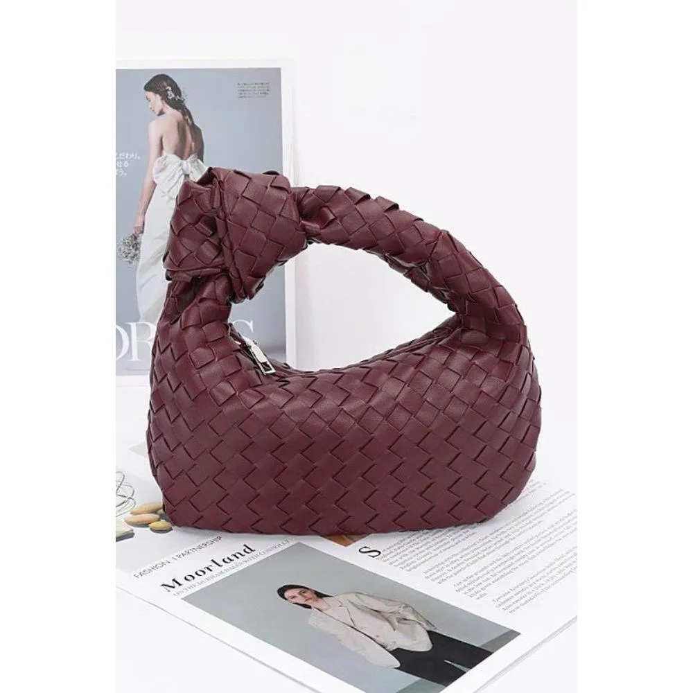 FASHNZFAB Braided Top Knot Clutch Bag