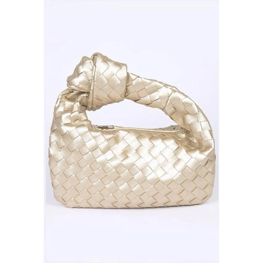 FASHNZFAB Braided Top Knot Clutch Bag
