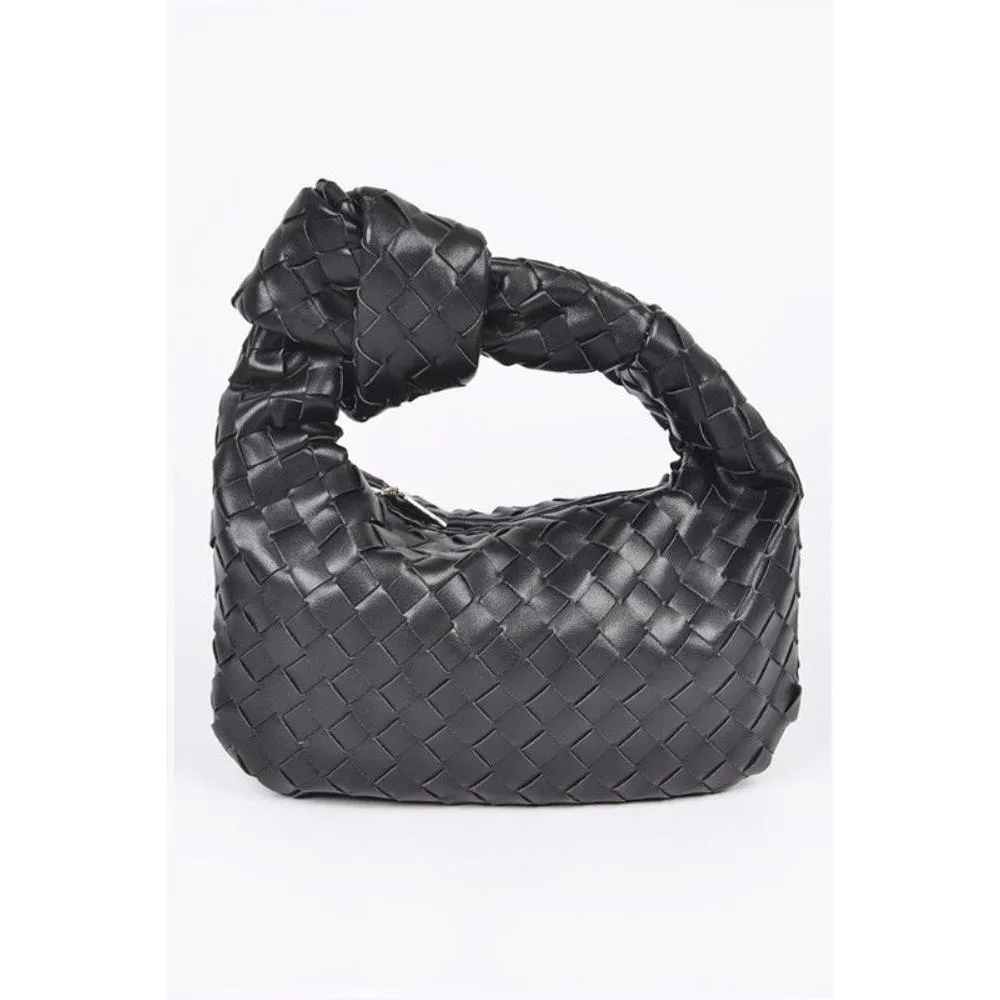 FASHNZFAB Braided Top Knot Clutch Bag