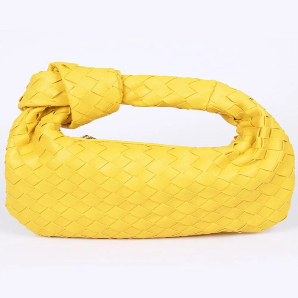 FASHNZFAB Braided Top Knot Clutch Bag