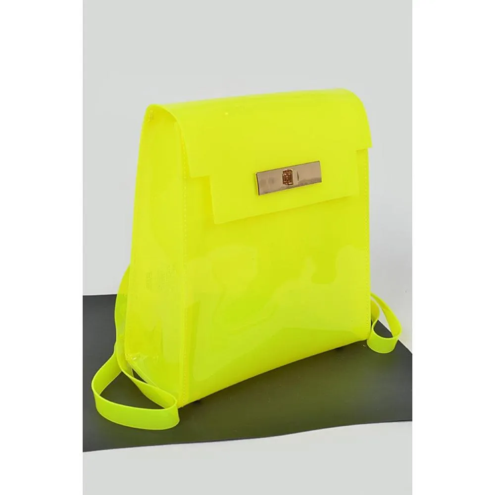 FASHNZFAB Cleared Transparent Iconic Backpack
