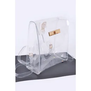 FASHNZFAB Cleared Transparent Iconic Backpack