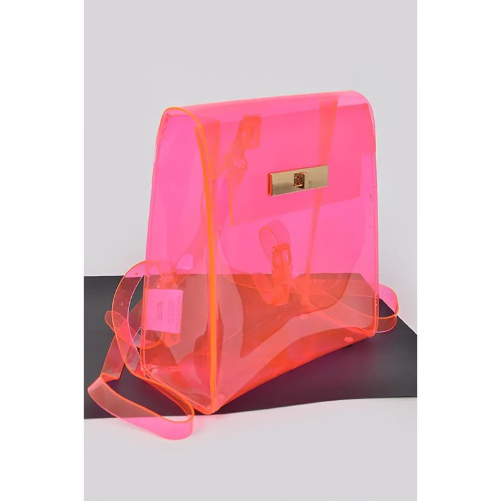 FASHNZFAB Cleared Transparent Iconic Backpack