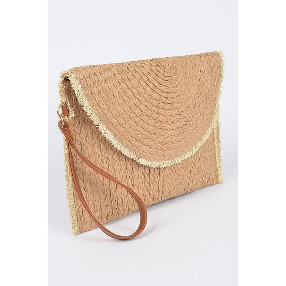 FASHNZFAB Convertible Straw Clutch Swing Bag