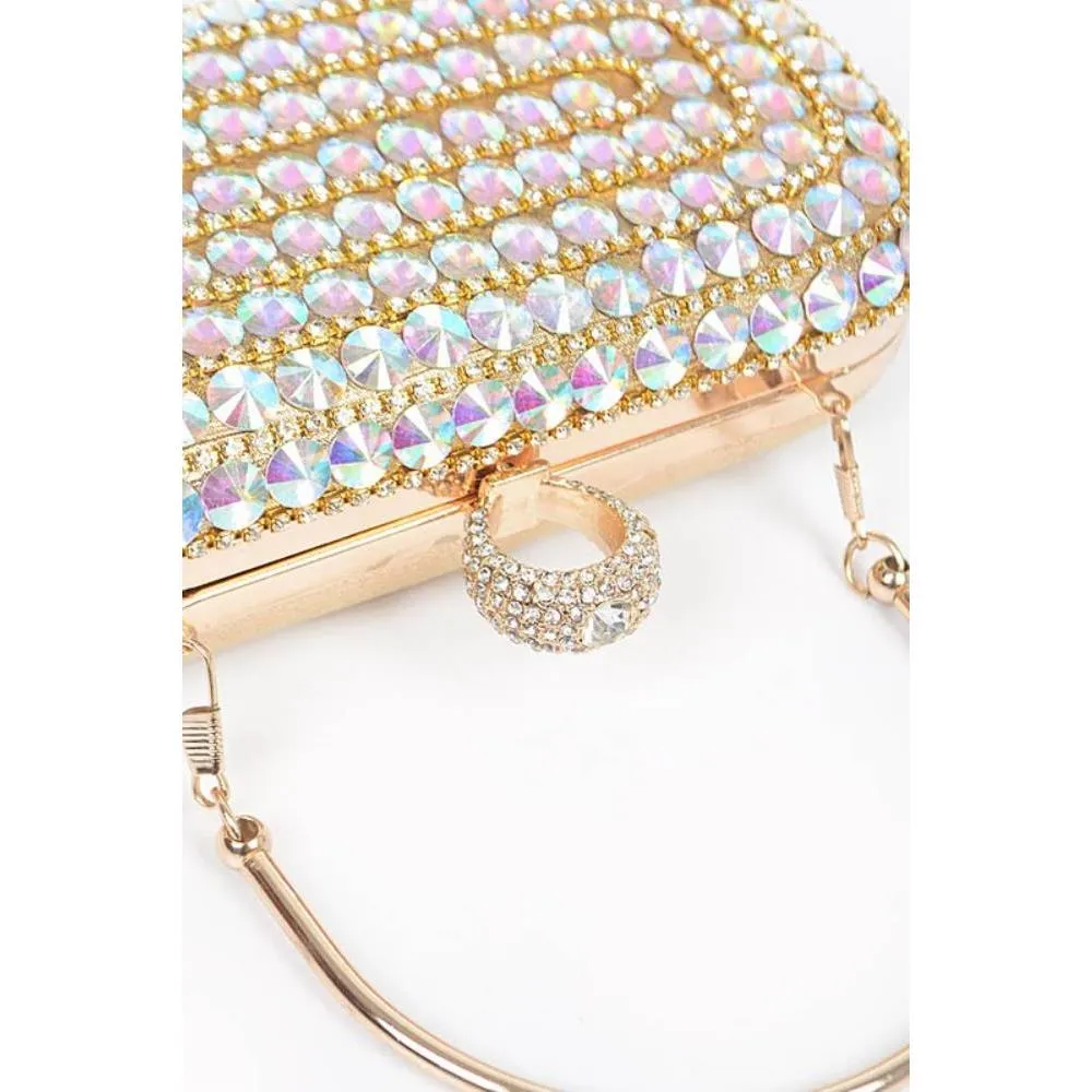 FASHNZFAB Crystal Iconic Convertible Box Clutch