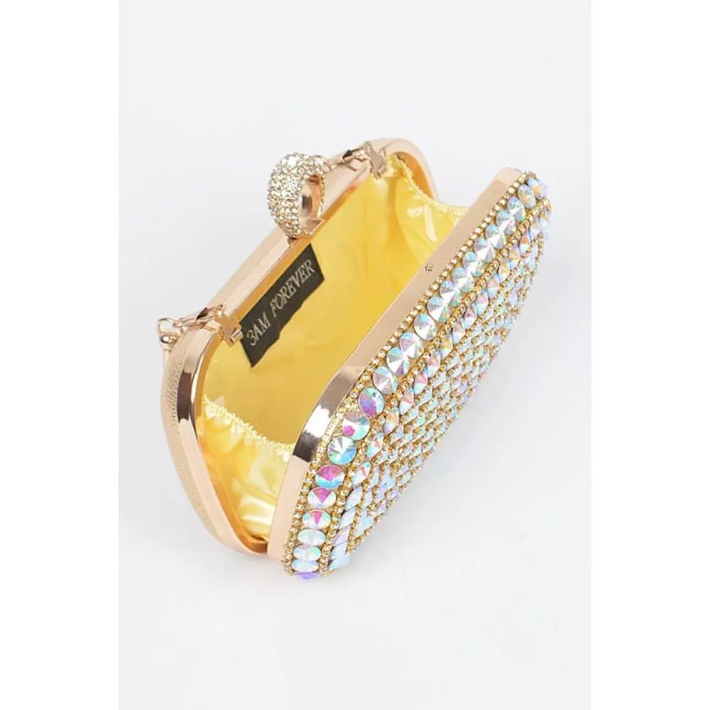 FASHNZFAB Crystal Iconic Convertible Box Clutch