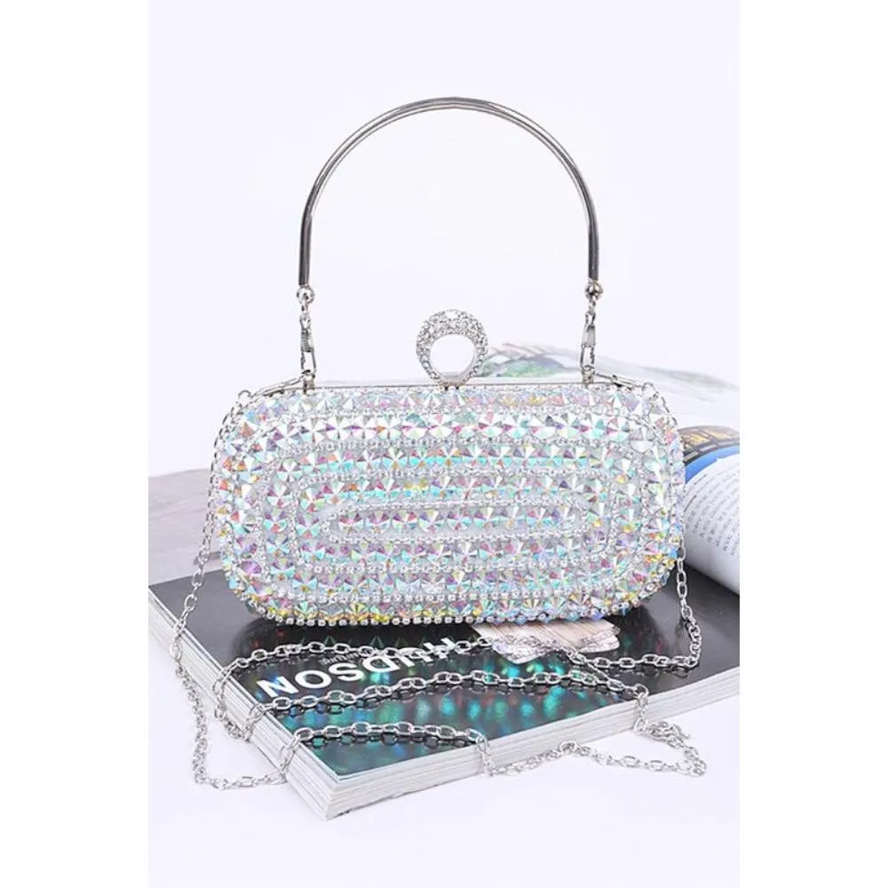 FASHNZFAB Crystal Iconic Convertible Box Clutch