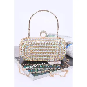 FASHNZFAB Crystal Iconic Convertible Box Clutch