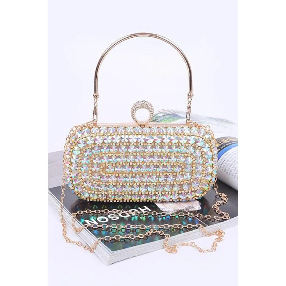 FASHNZFAB Crystal Iconic Convertible Box Clutch