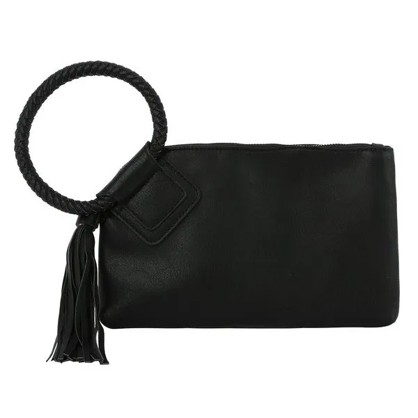 FASHNZFAB Fashion Cuff Handle Tassel Wristlet Clutch