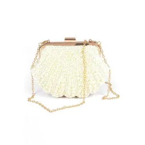 FASHNZFAB Faux Pearl Iconic Clutch Bag