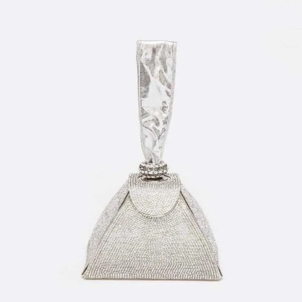 FASHNZFAB Iconic Rhinestone Top Handle Iconic Clutch Bag