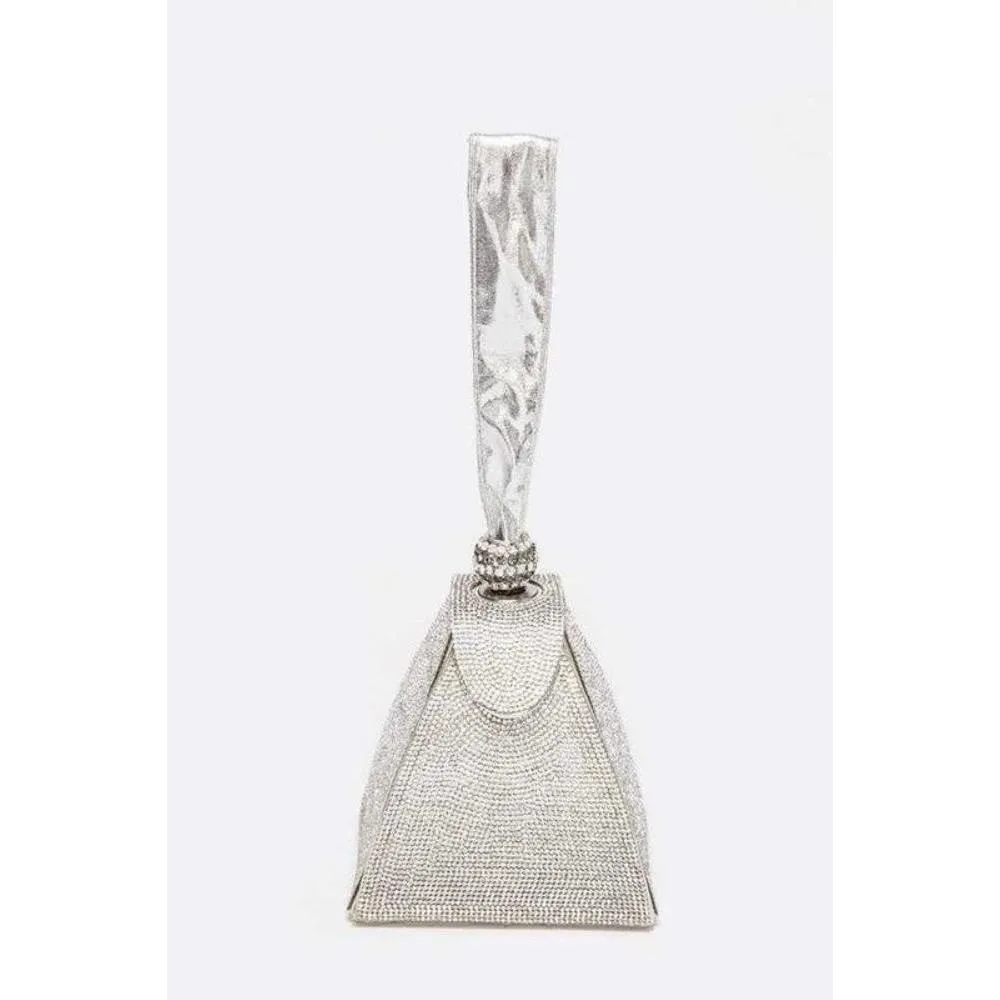 FASHNZFAB Iconic Rhinestone Top Handle Iconic Clutch Bag