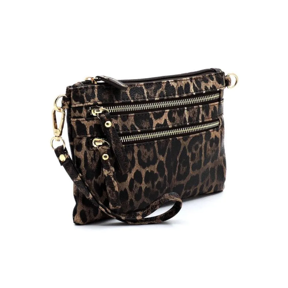 FASHNZFAB Leopard Clutch & Cross Body Bag