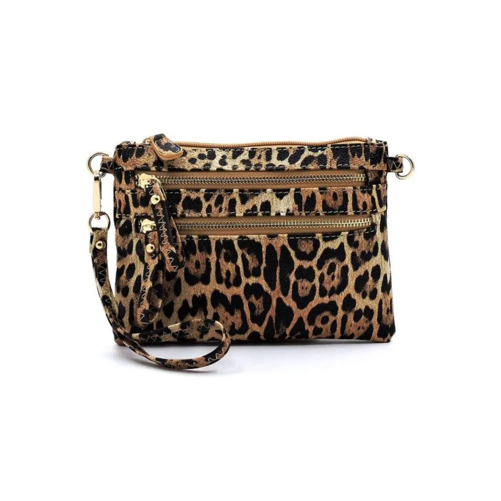 FASHNZFAB Leopard Clutch & Cross Body Bag