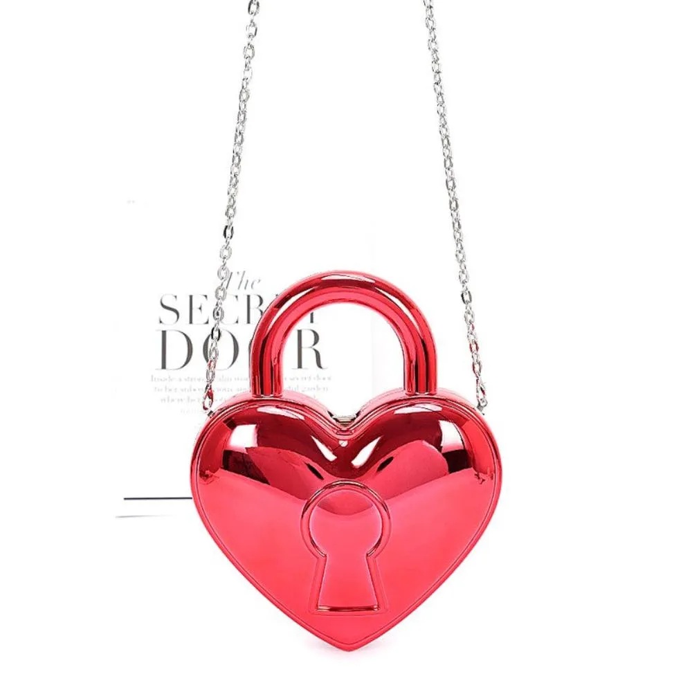 FASHNZFAB Metallic Color Locket Box Clutch Bag
