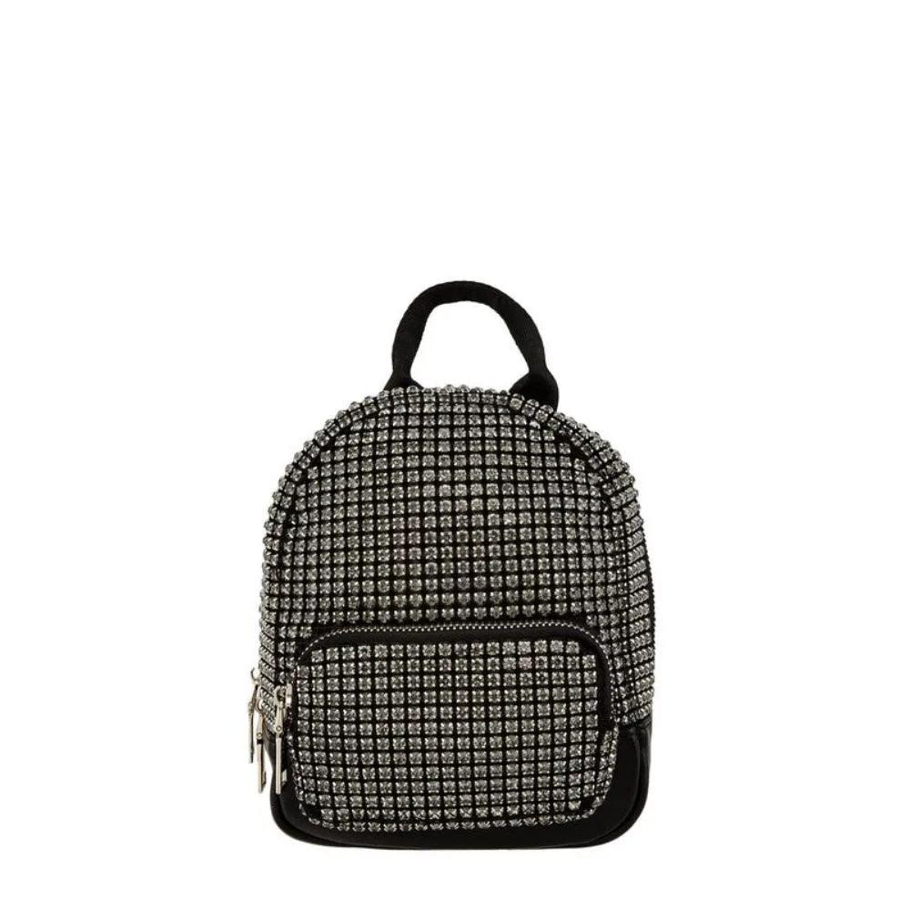 FASHNZFAB Mini Rhinestone Backpack