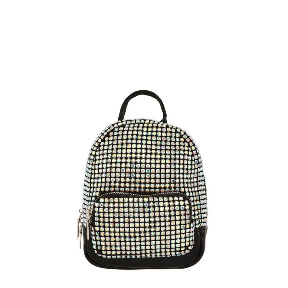 FASHNZFAB Mini Rhinestone Backpack