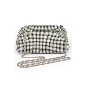 FASHNZFAB Oversize Rhinestone Convertible Soft Clutch Bag