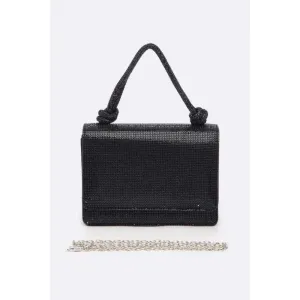 FASHNZFAB Rhinestone Top Handle Small Bridal Party Clutch