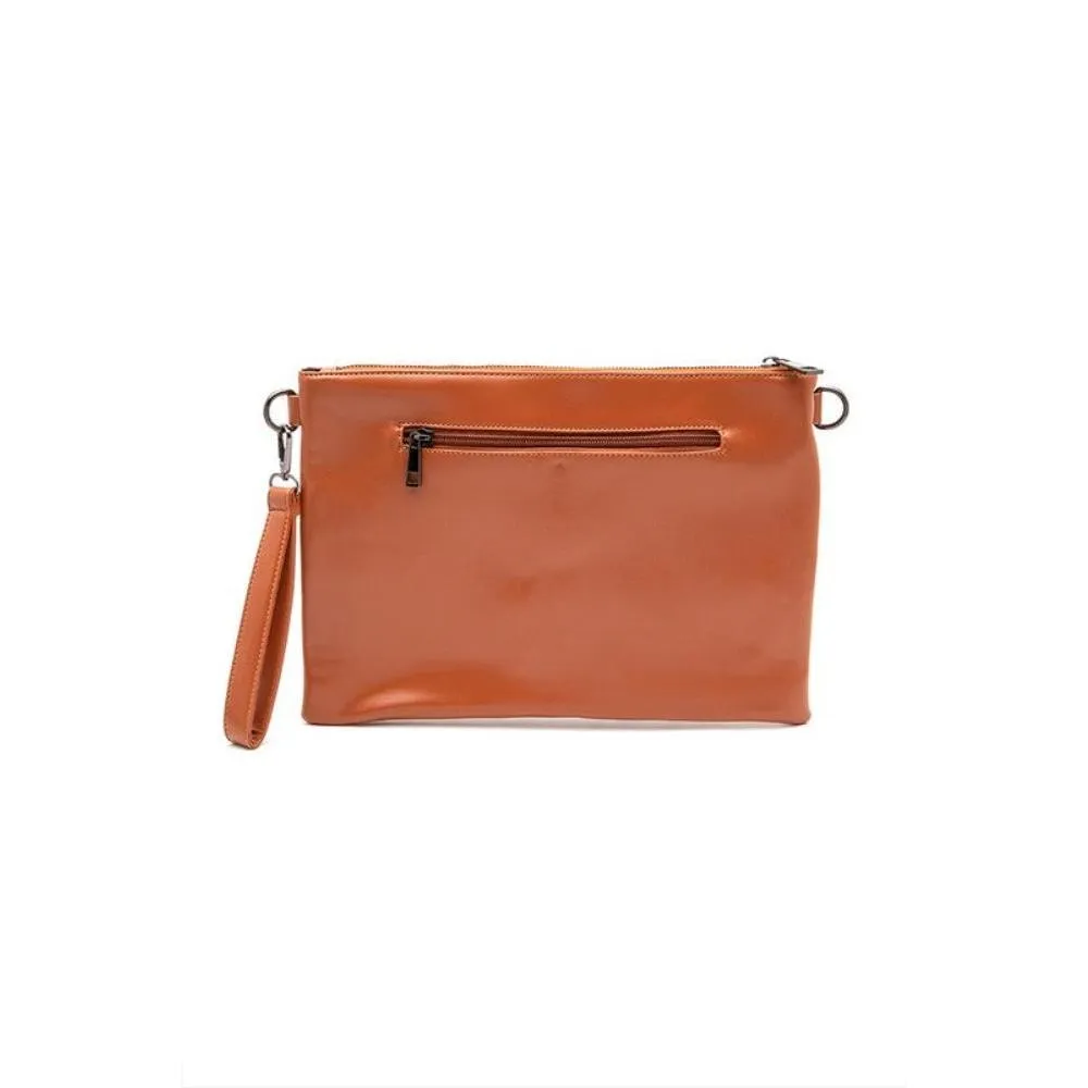 FASHNZFAB Skull Mix Studs Biker Crossbody Clutch Swing Bag