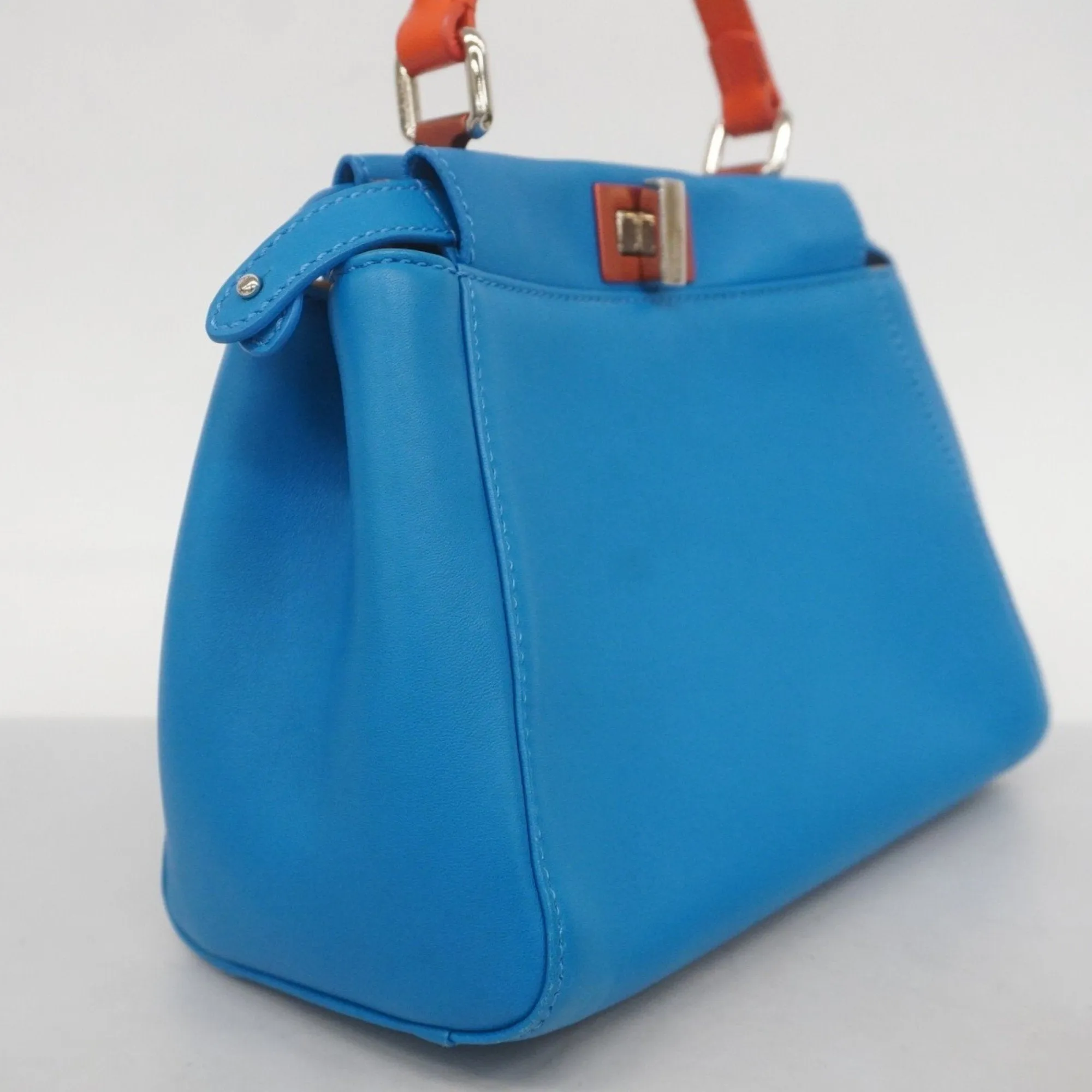 Fendi blue   Leather Handbag (Pre-Owned)