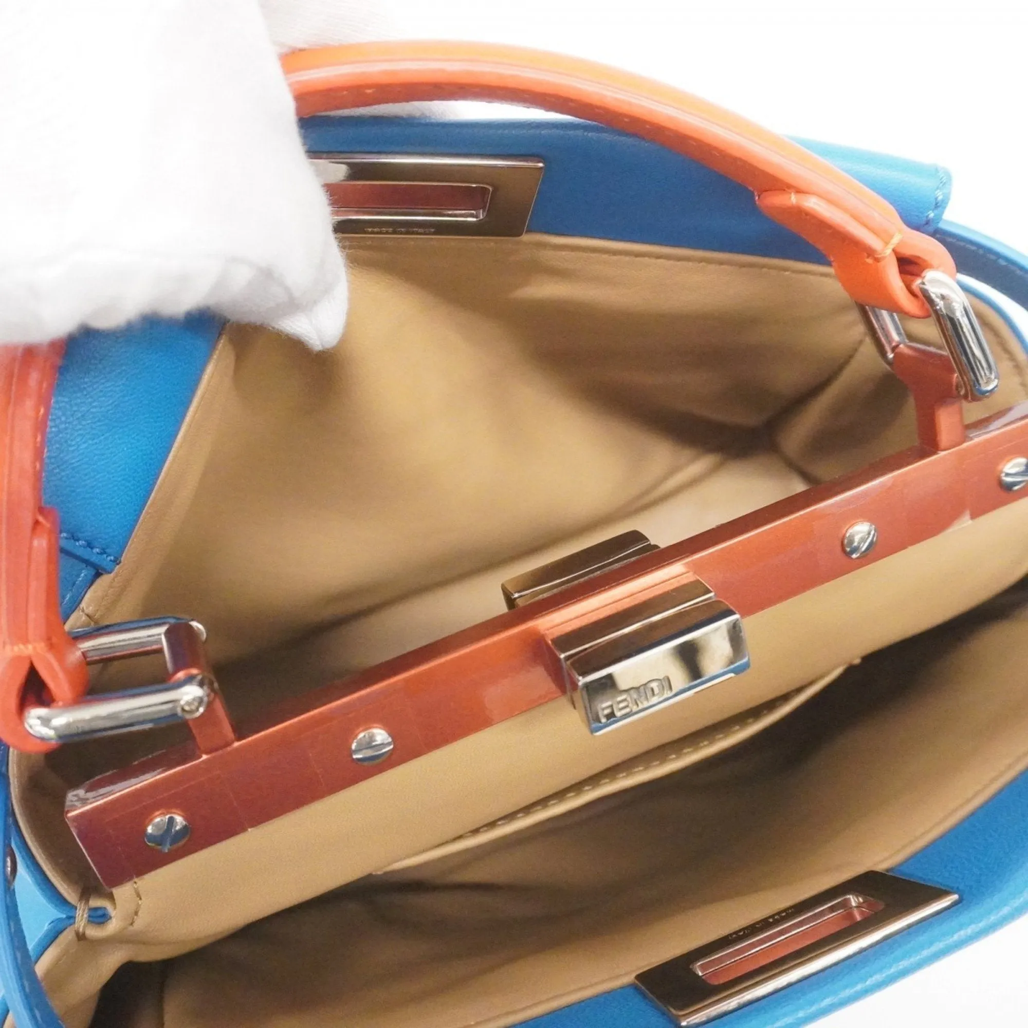 Fendi blue   Leather Handbag (Pre-Owned)