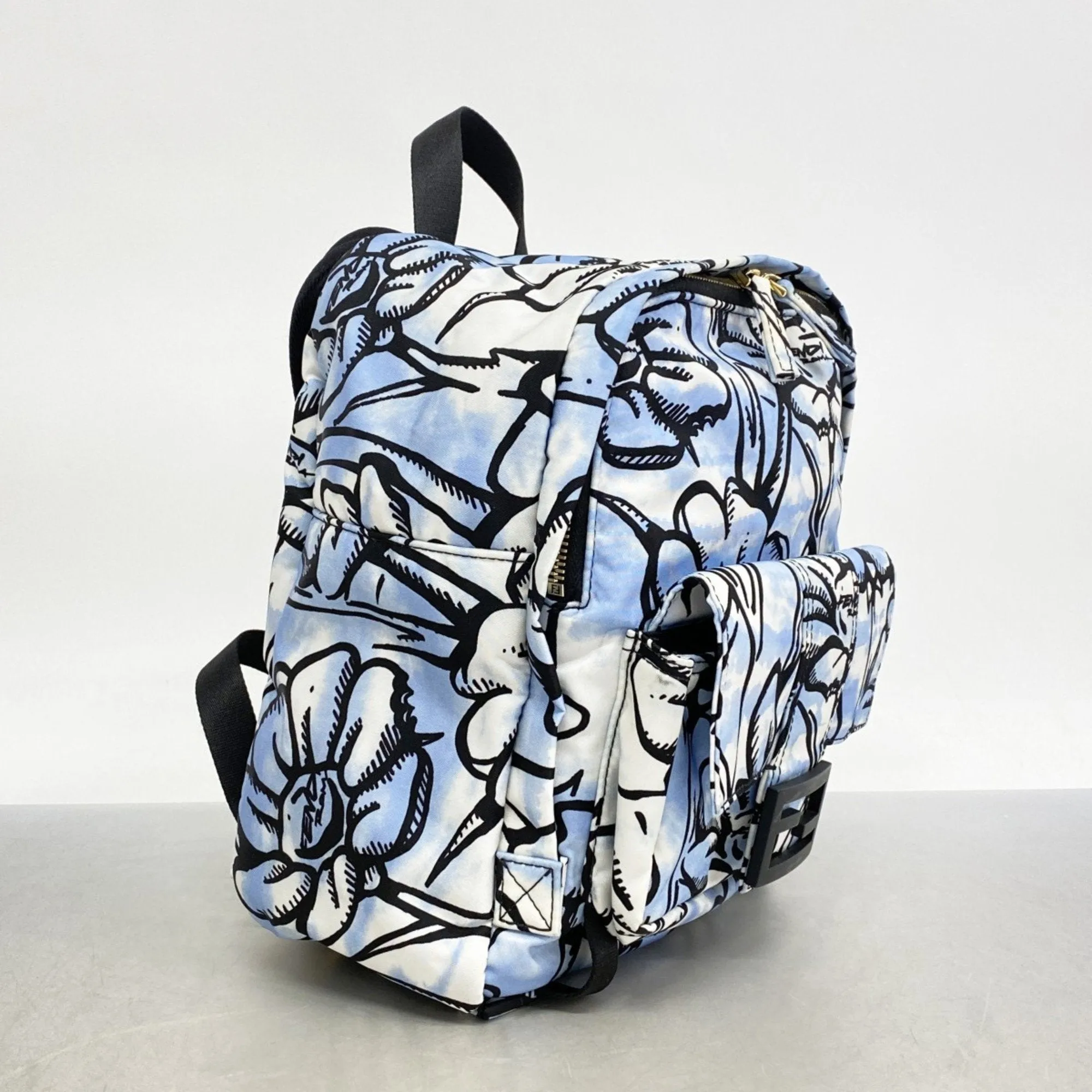 Fendi blue Nylon Backpack (Pre-Owned)