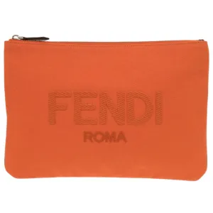 Fendi Canvas Clutch Bag Pouch (Pre-Owned)