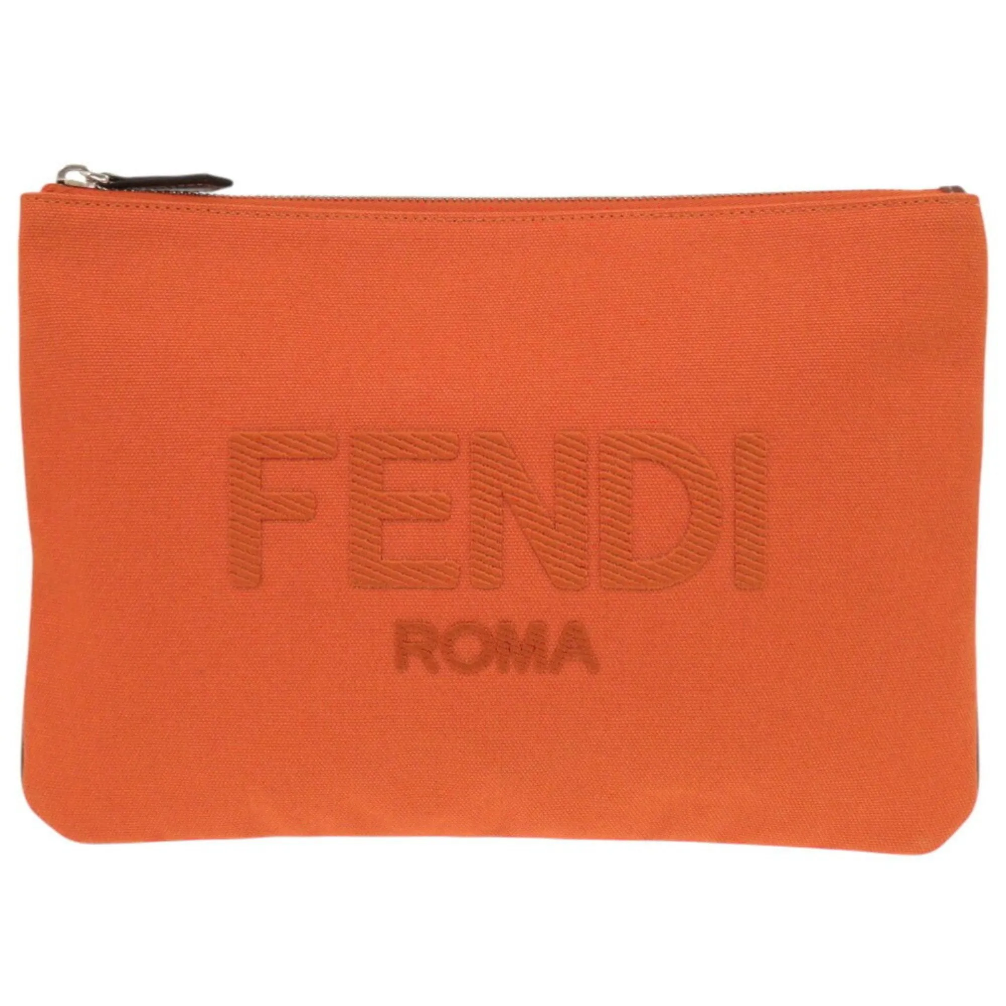 Fendi Canvas Clutch Bag Pouch (Pre-Owned)