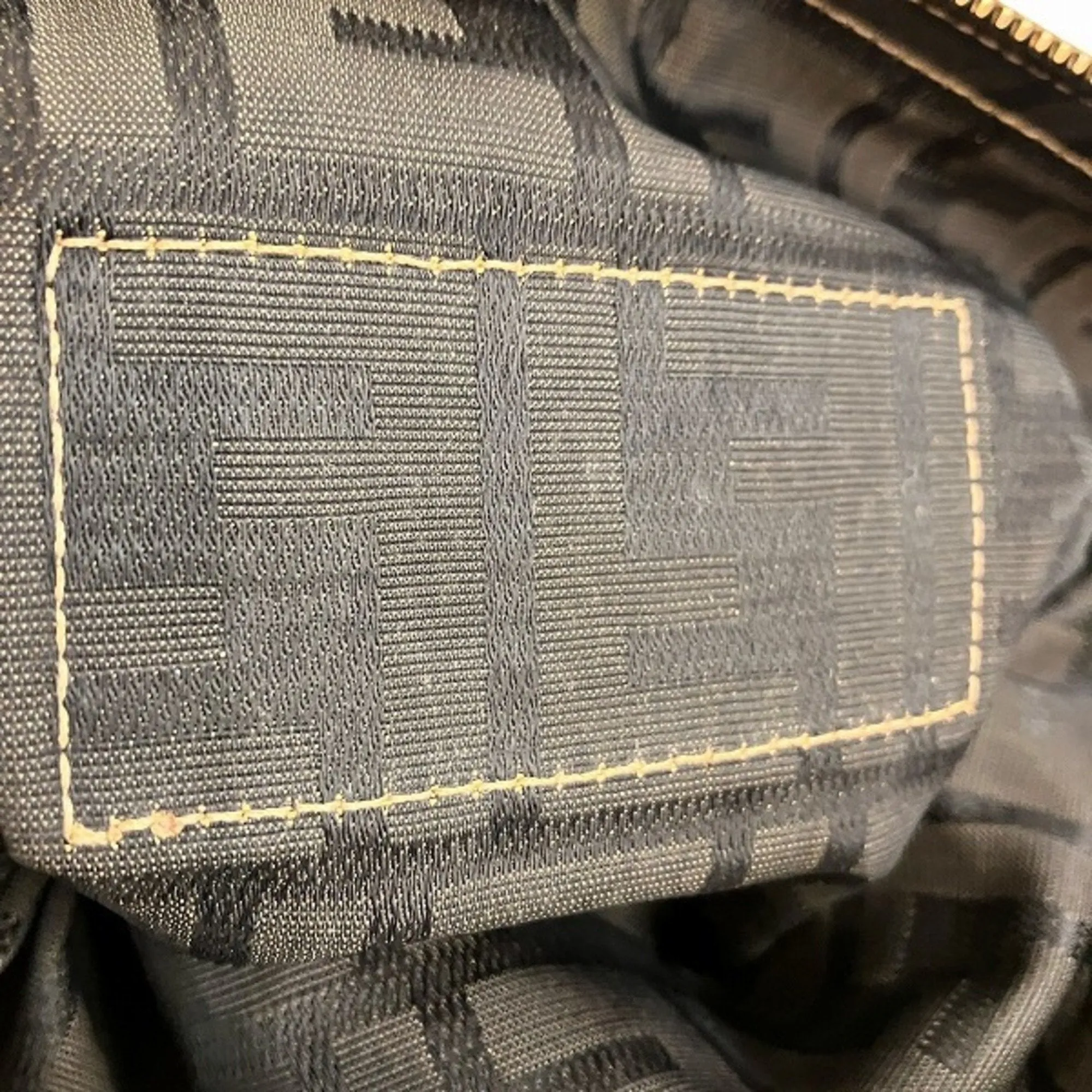 Fendi Canvas Leather Clutch Bag (Pre-Owned)
