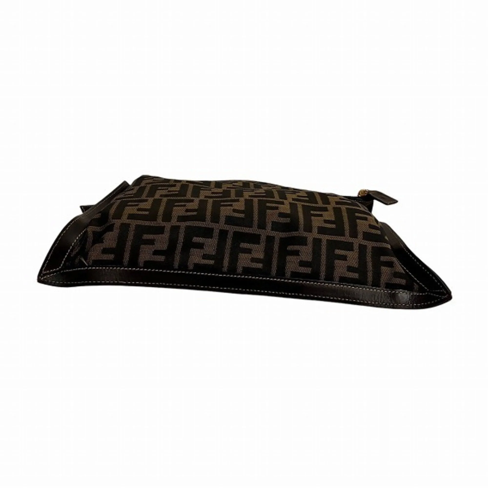 Fendi Canvas Leather Clutch Bag (Pre-Owned)